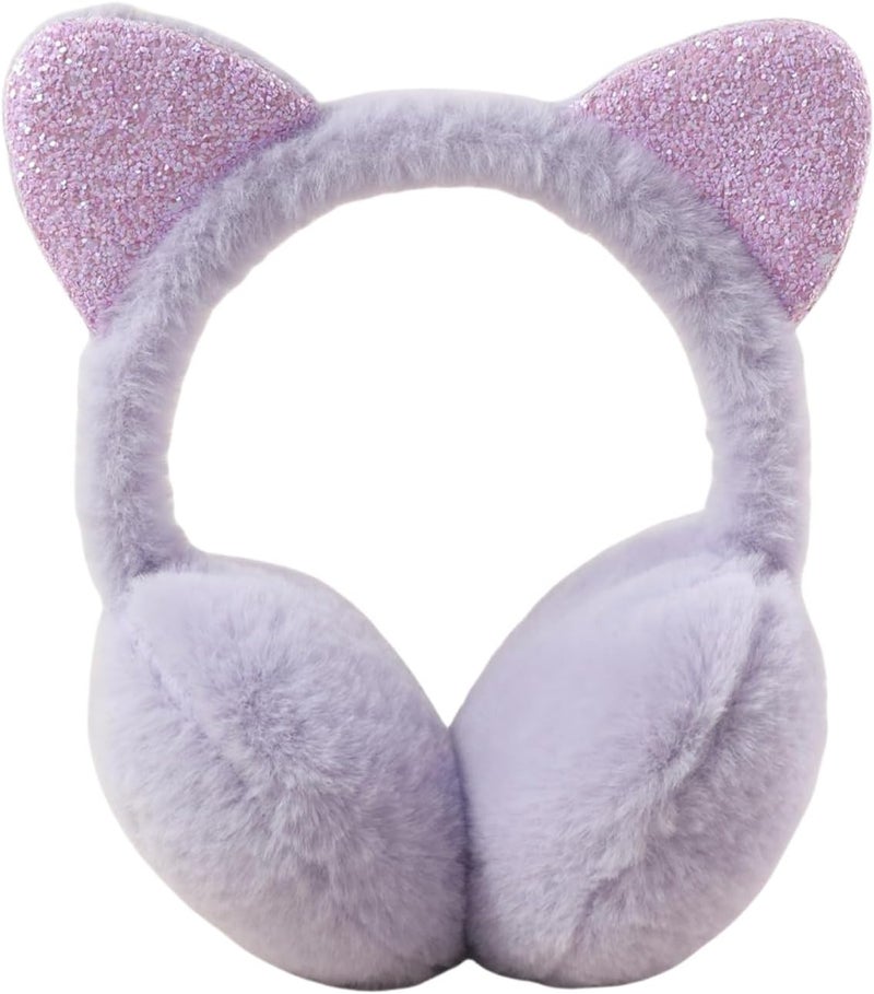 KEEPFLY Store Kids Girls Winter Earmuffs Warm Cute Plush Cat Ears Muffs Toddler Boys Ear Warmer Outdoor Ear Covers - Image 1
